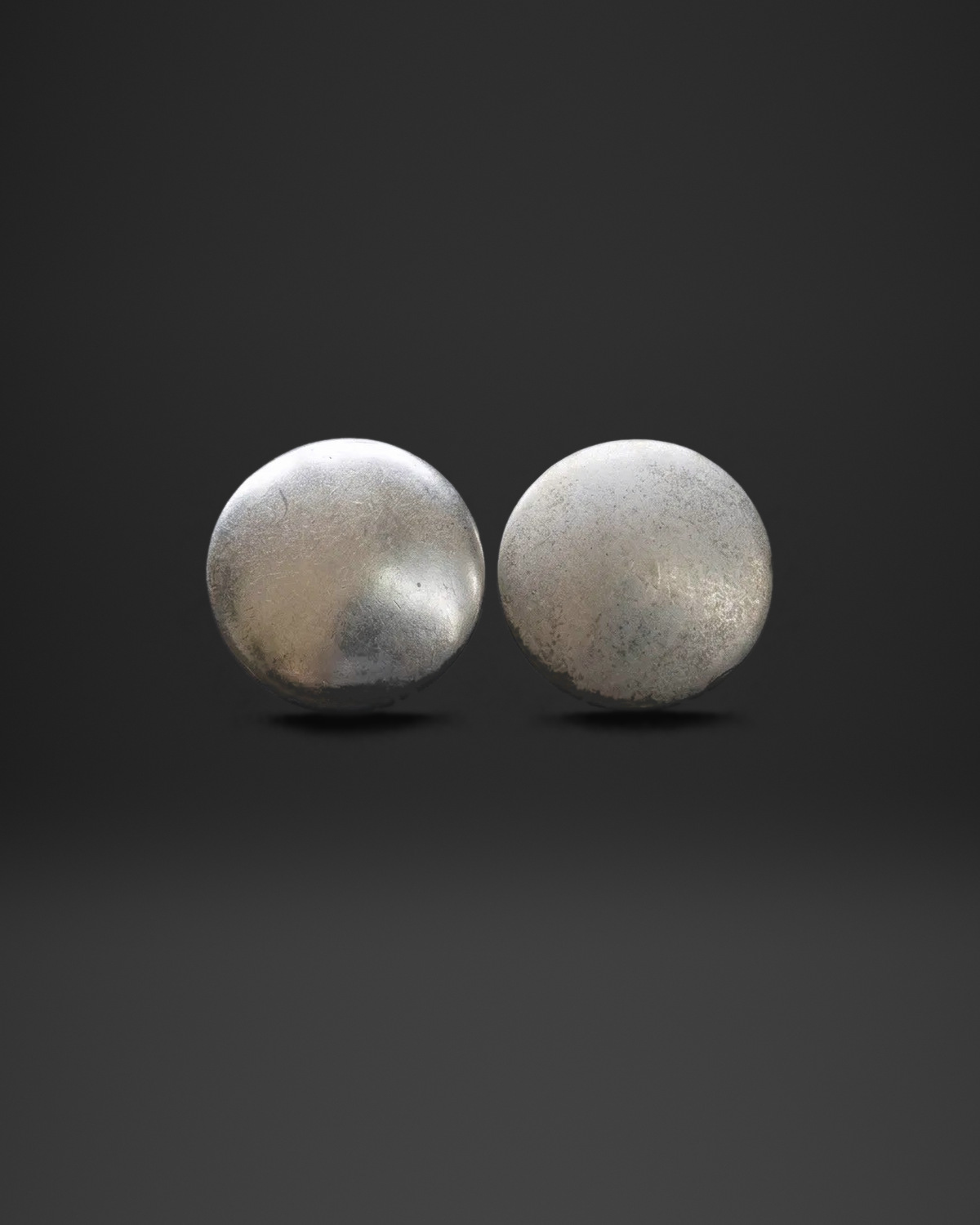 Large Satin Dome Stud Earrings