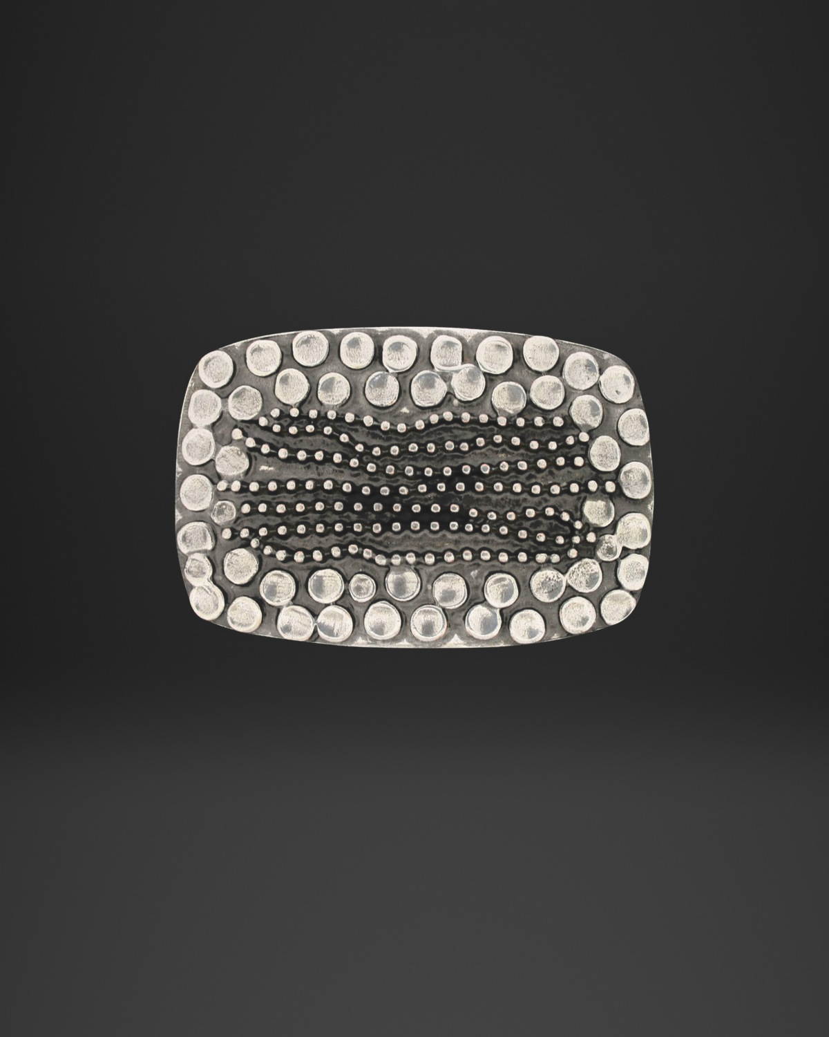 Studded Dot Rectangle Belt Buckle