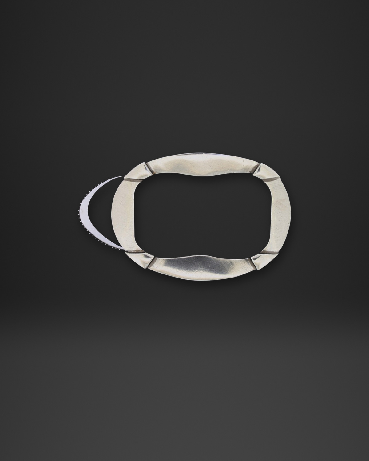 Segmented Oval Frame Belt Buckle