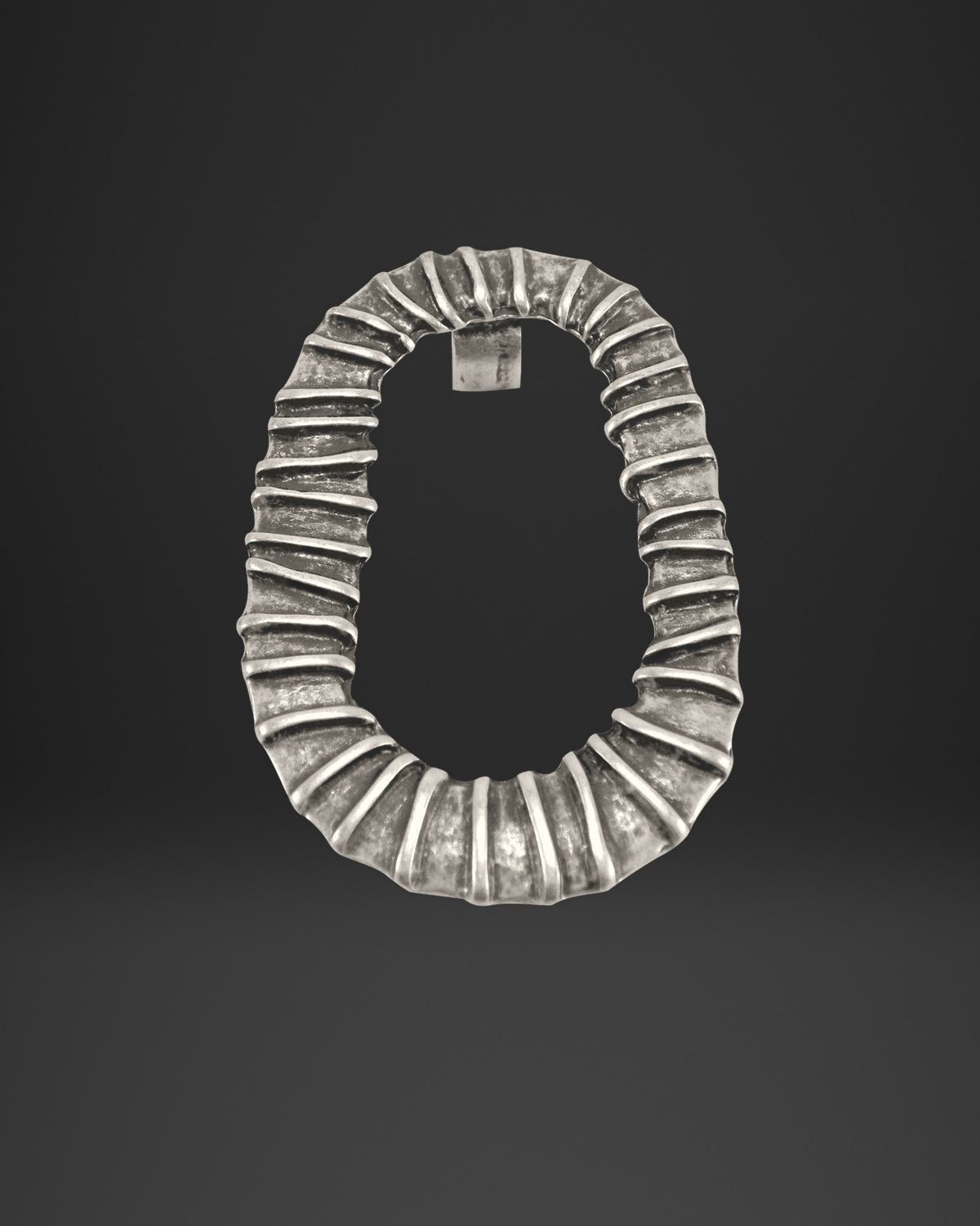 Ribbed Open Loop Medallion