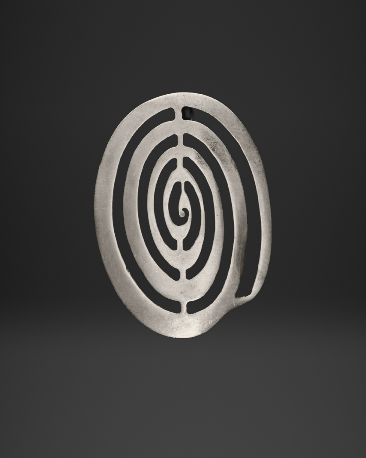 Maze Path Oval Medallion