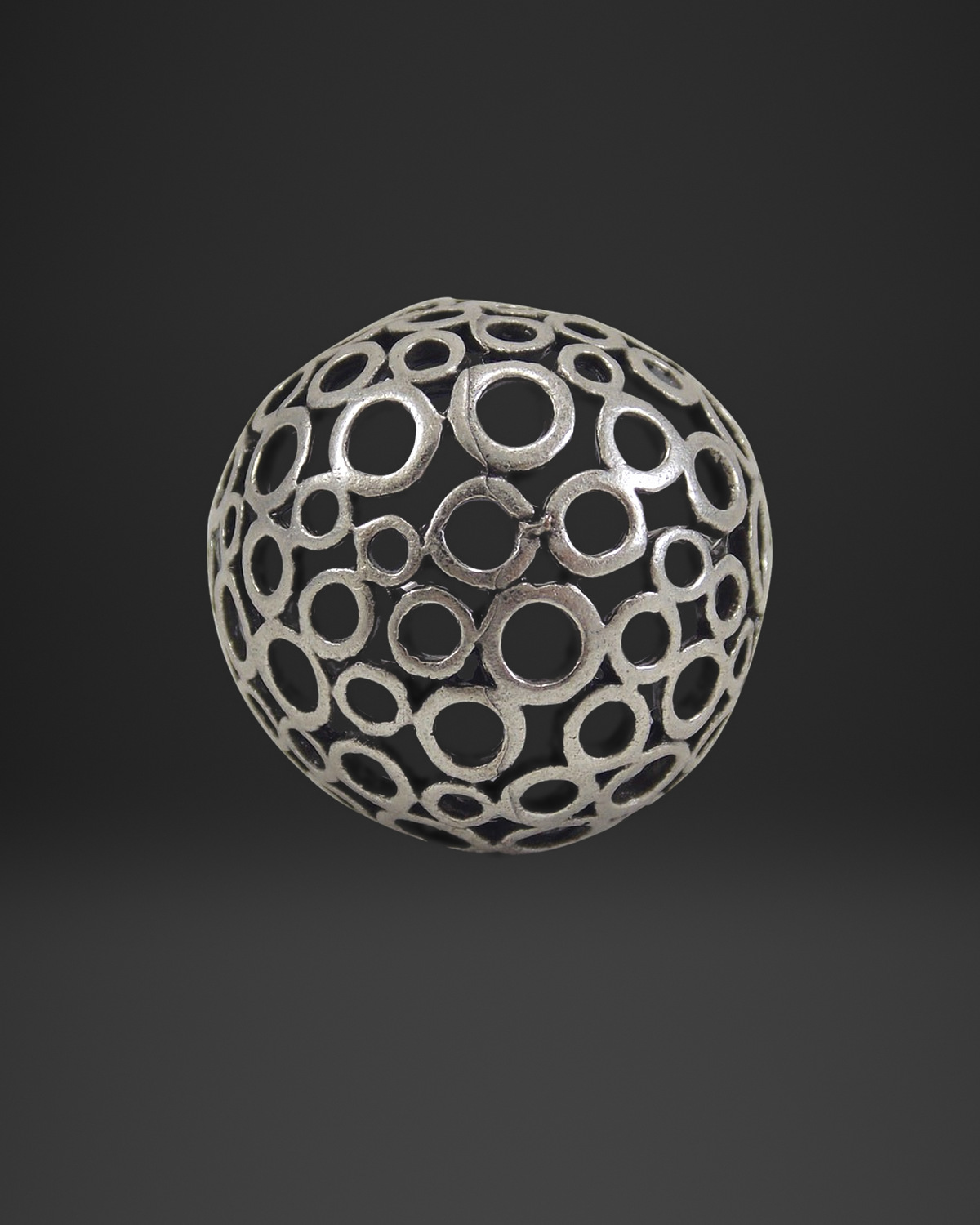 Openwork Bubble Circles Dome Ring