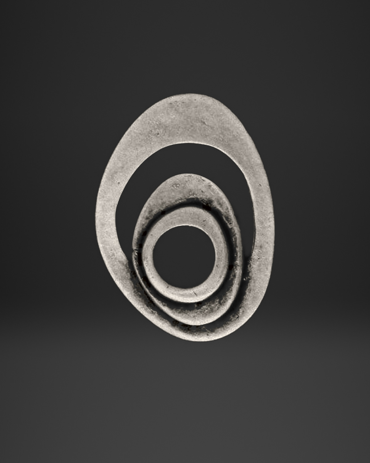 Concentric Oval Ripple Ring