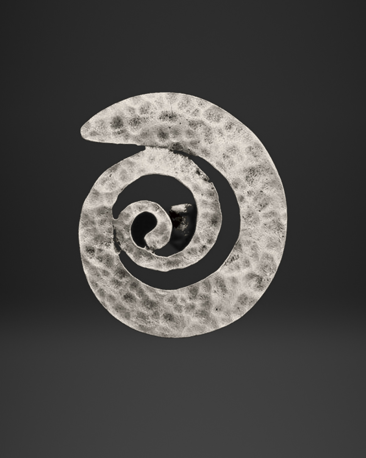 Hammered Open Spiral Ring
