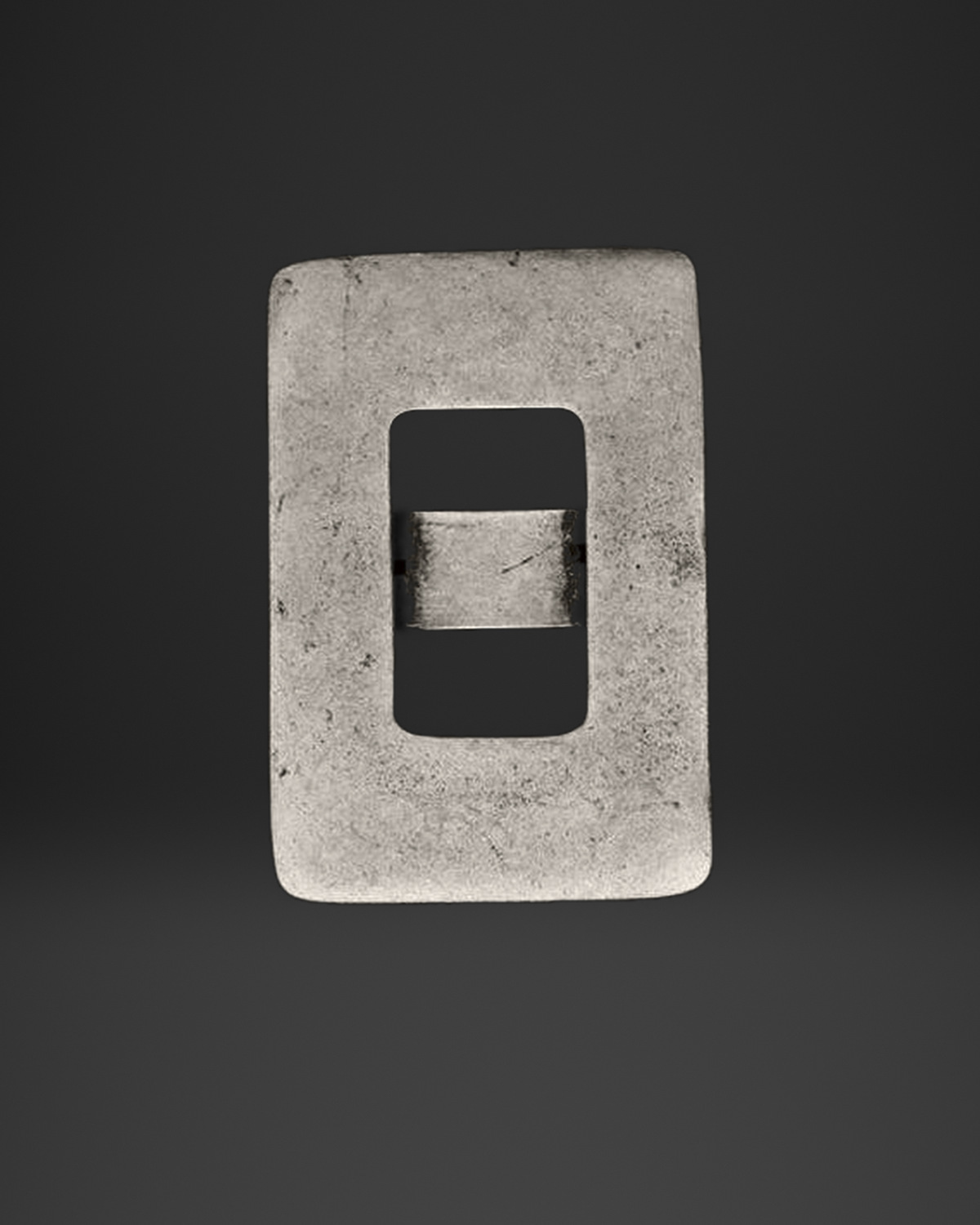 Rectangular Buckle Frame Ring