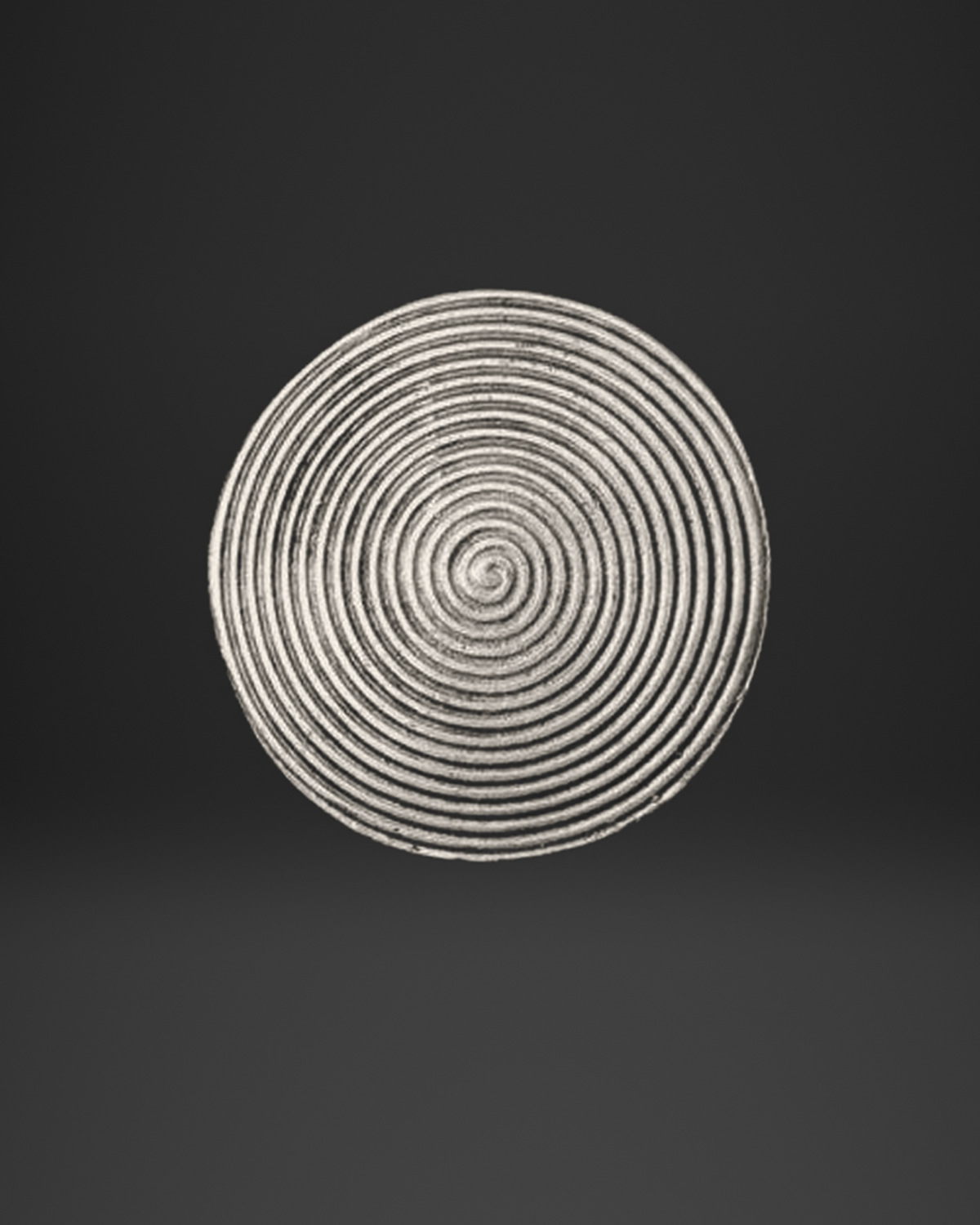 Fine Groove Spiral Disc Ring