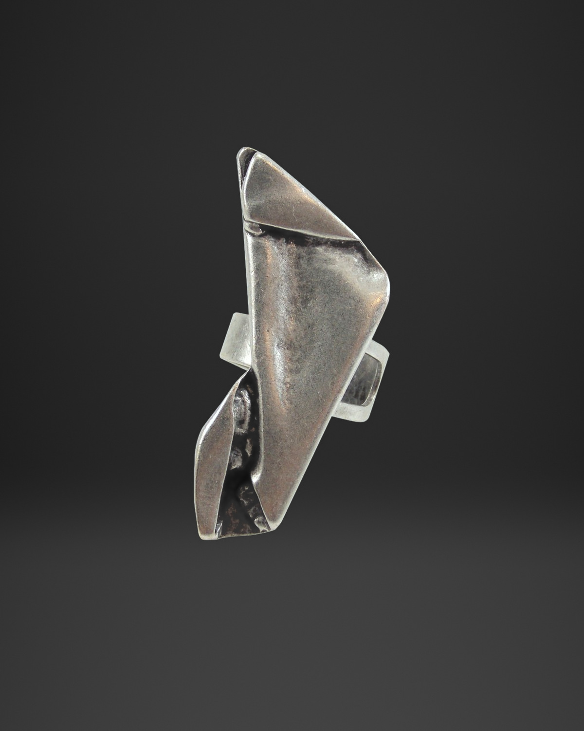 Folded Origami Sculpture Ring