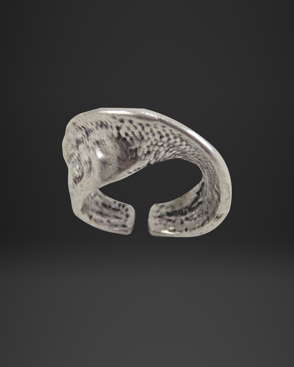 Textured Open Wave Ring
