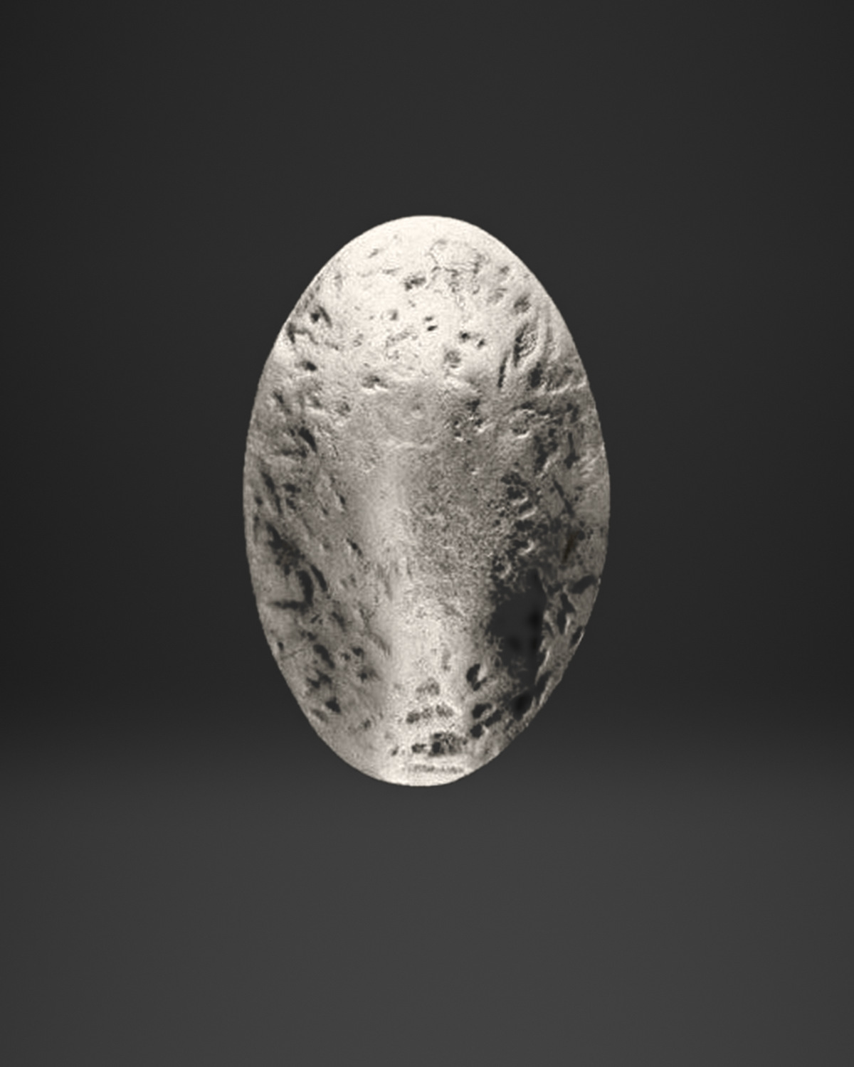 Hammered Oval Shield Ring