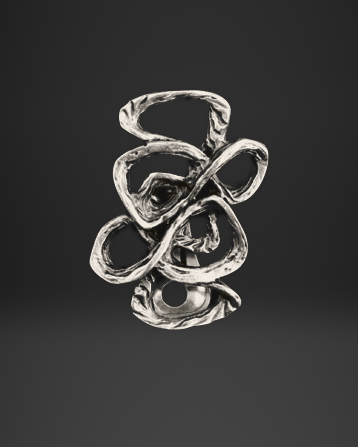 Twisted Loops Openwork Ring