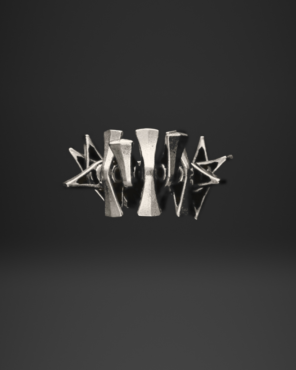 Spiky Star Bar Ring