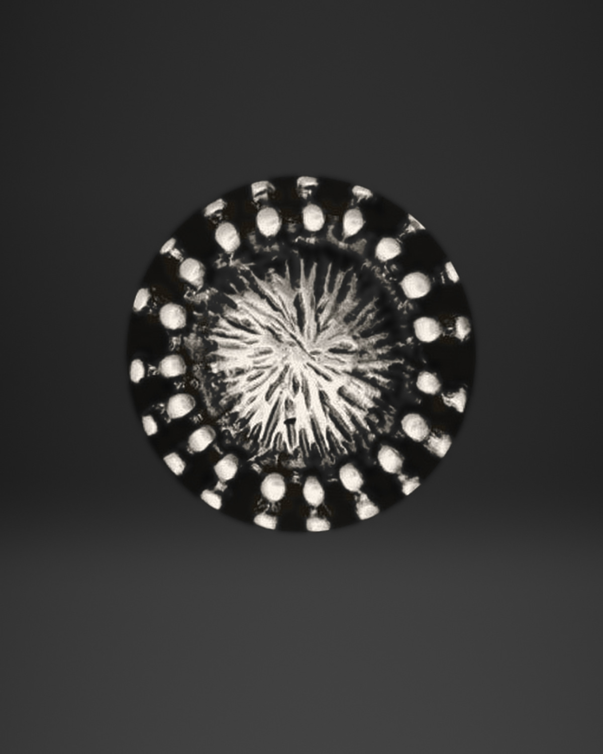 Sunburst Dotted Border Ring