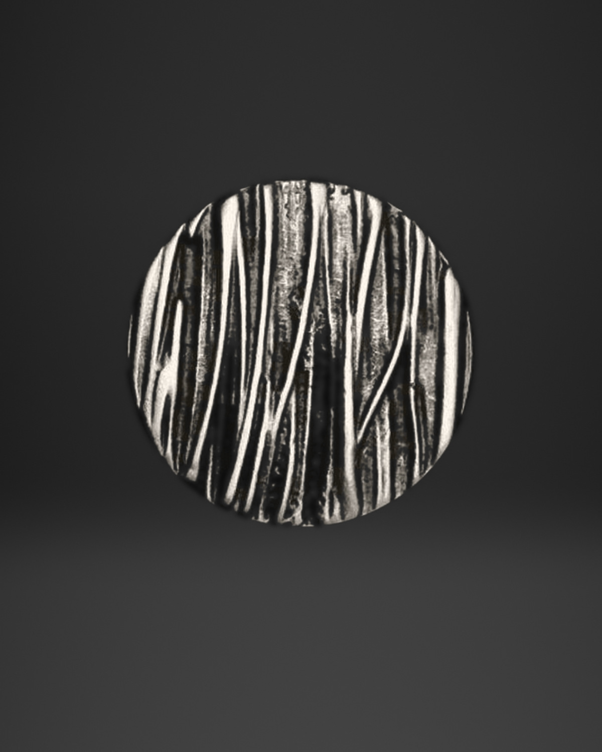 Flowing Line Texture Disc Ring