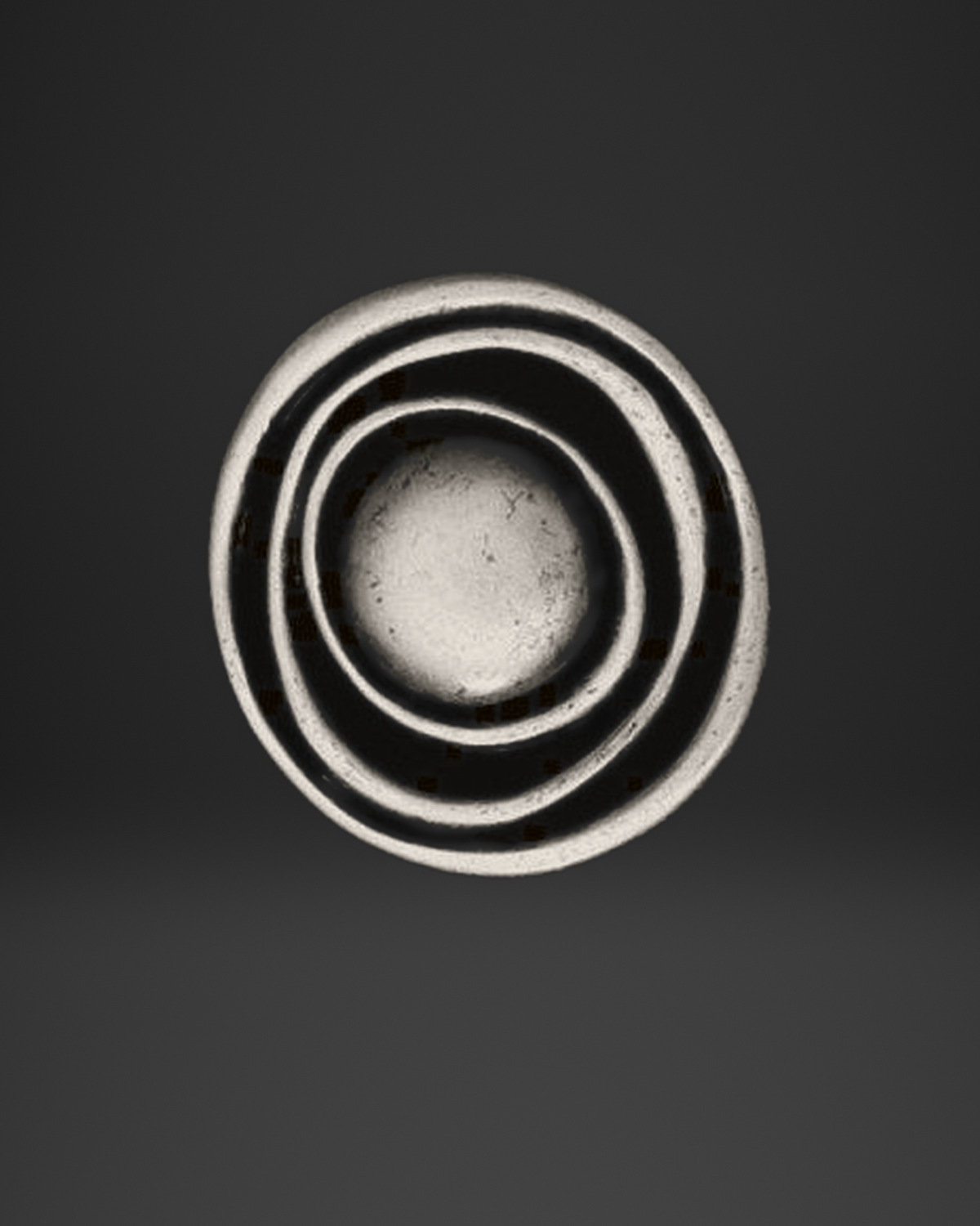 Concentric Grooved Circle Ring