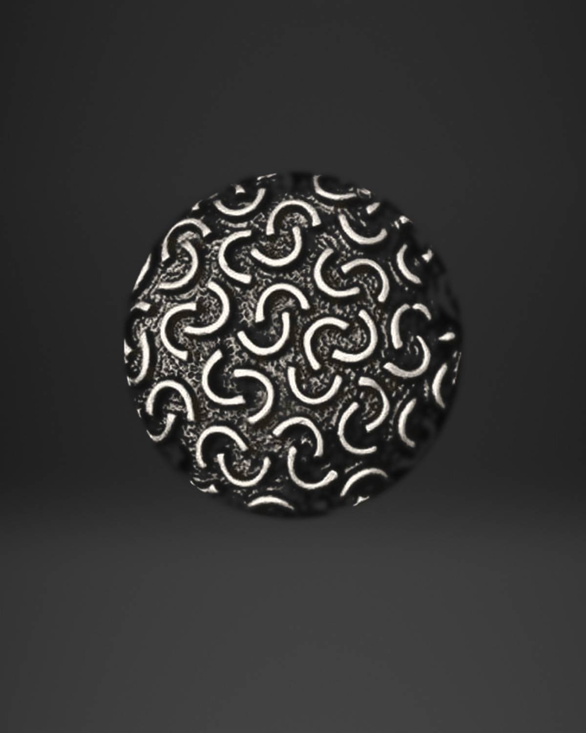 Crescent Pattern Dome Ring