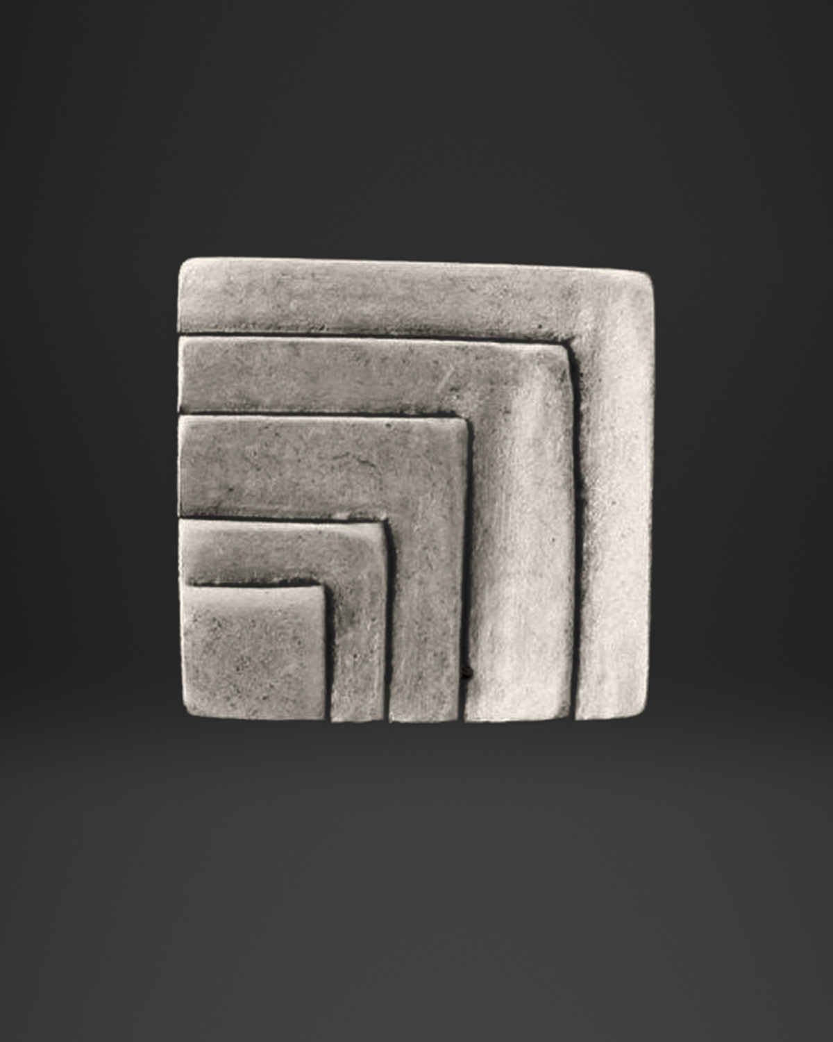 Stepped Square Frame Ring