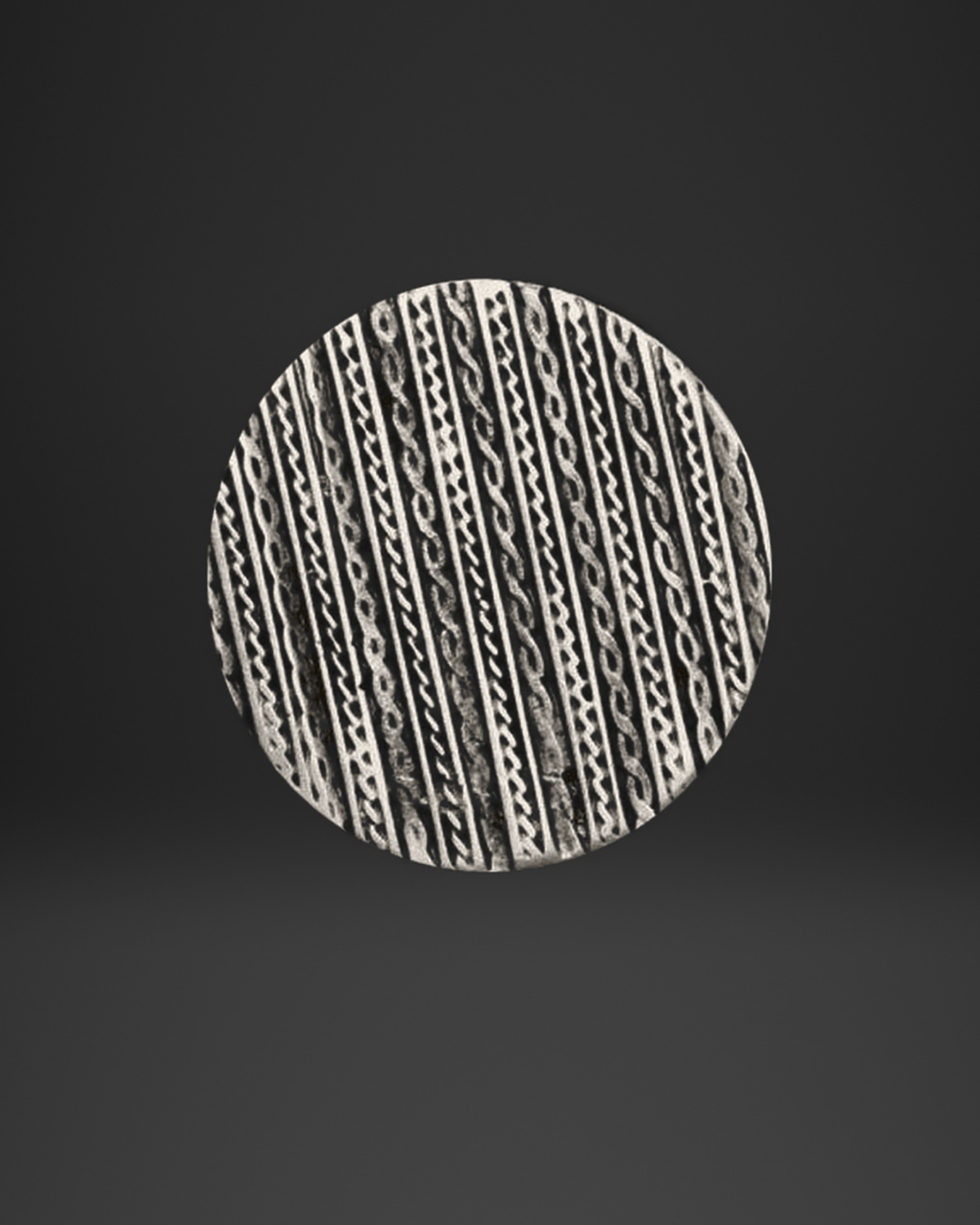 Braided Stripe Disc Ring