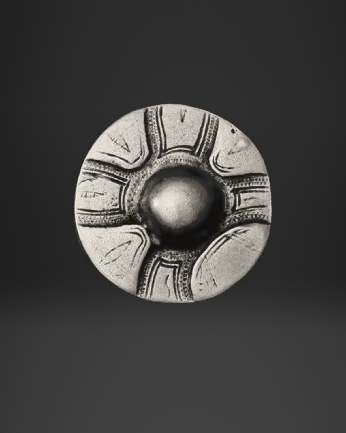 Cross Dome Shield Ring