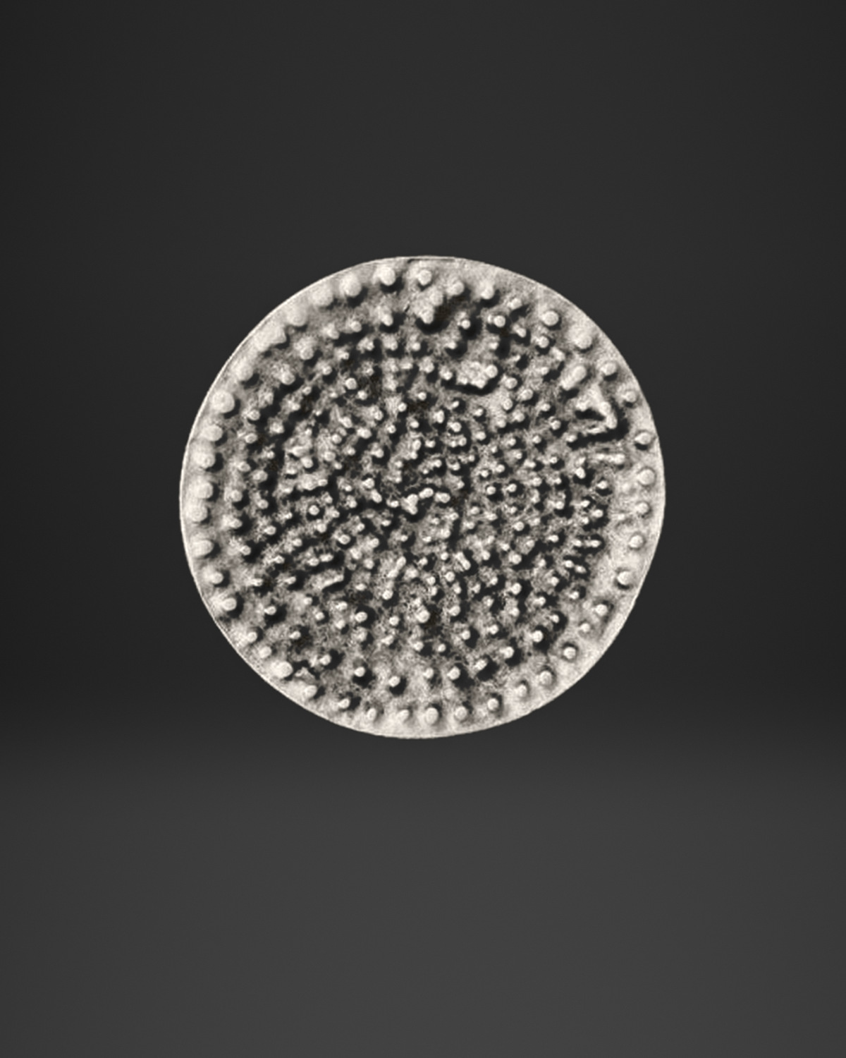 Granulated Dots Disc Ring