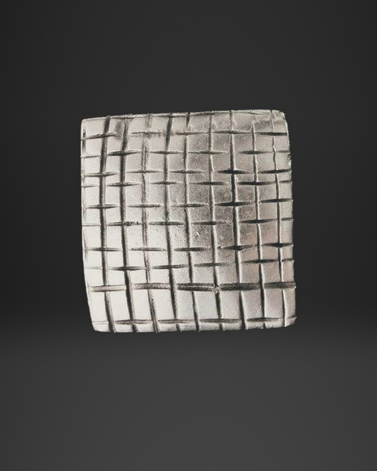 Etched Grid Square Ring