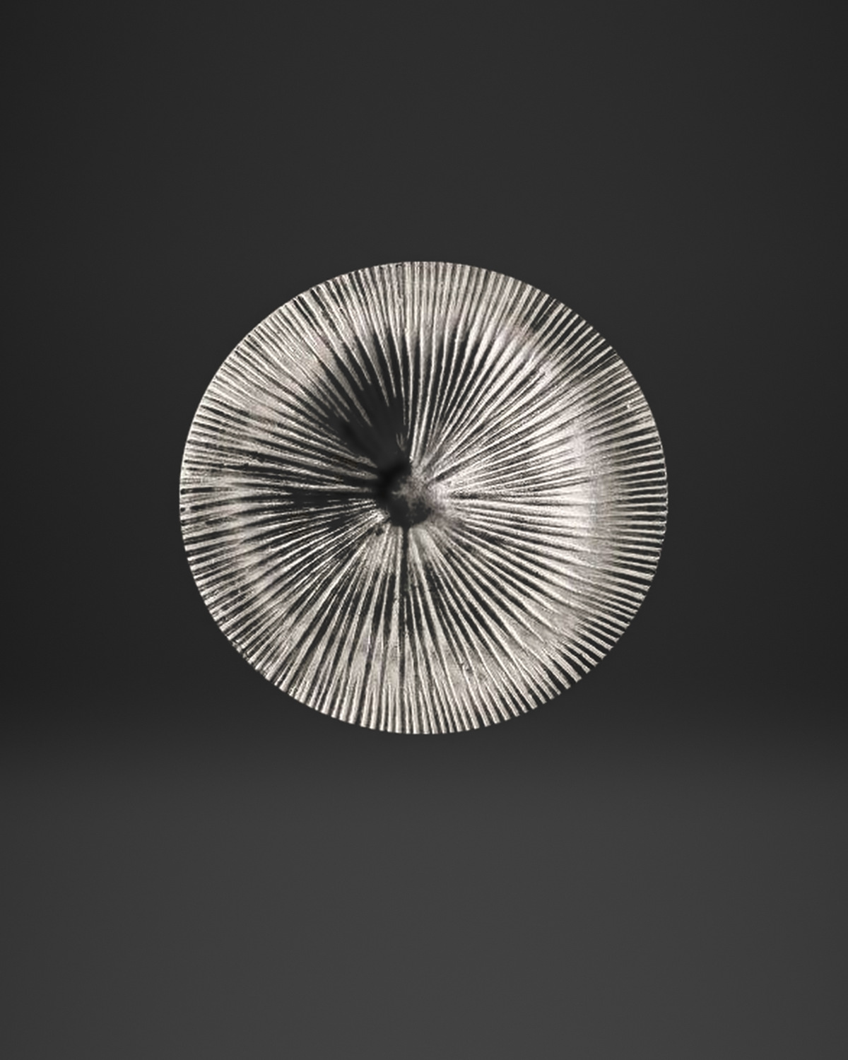 Radial Line Sunburst Disc Ring