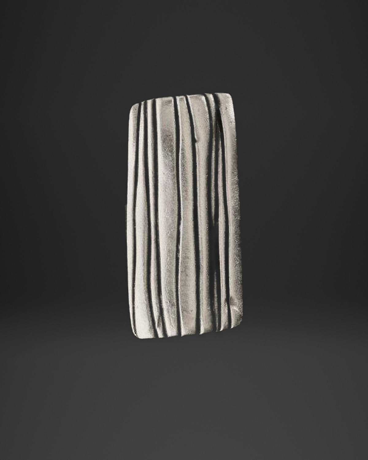 Grooved Rectangle Plate Ring