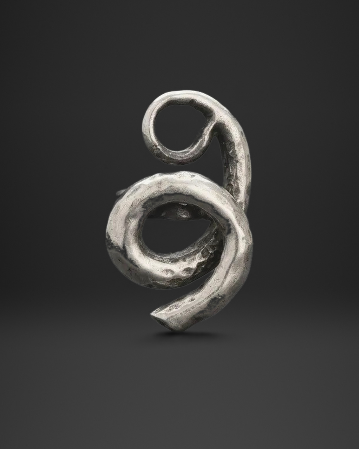Hammered Twisted Coil Ring