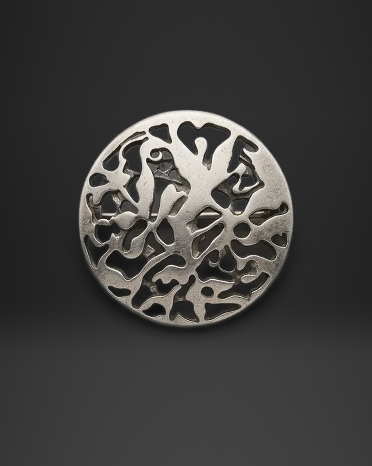 Openwork Tree Branch Disc Ring