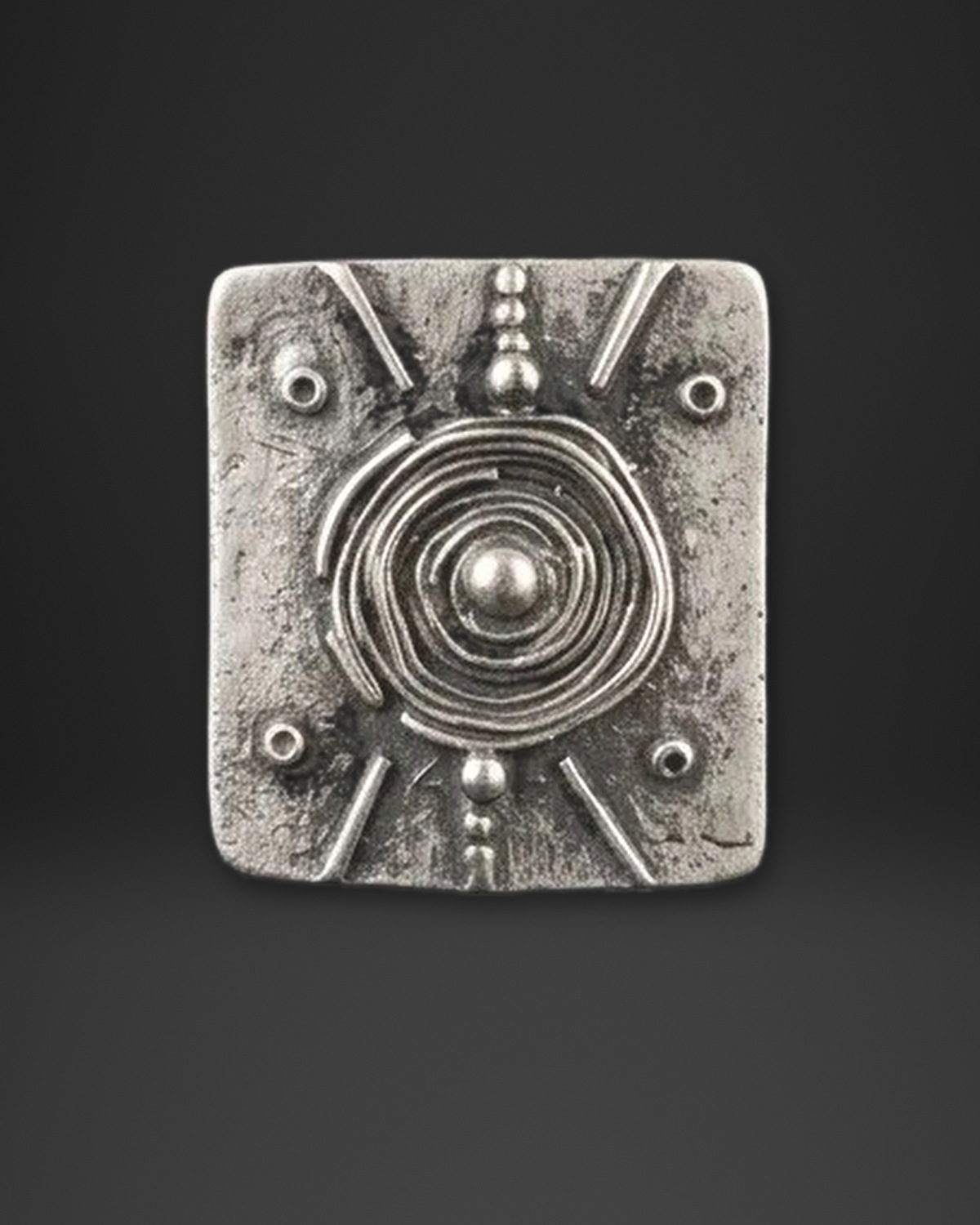 Tribal Shield Square Ring