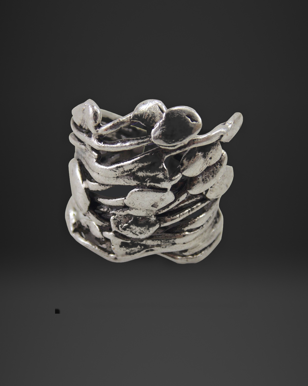 Molten Layered Wrap Ring