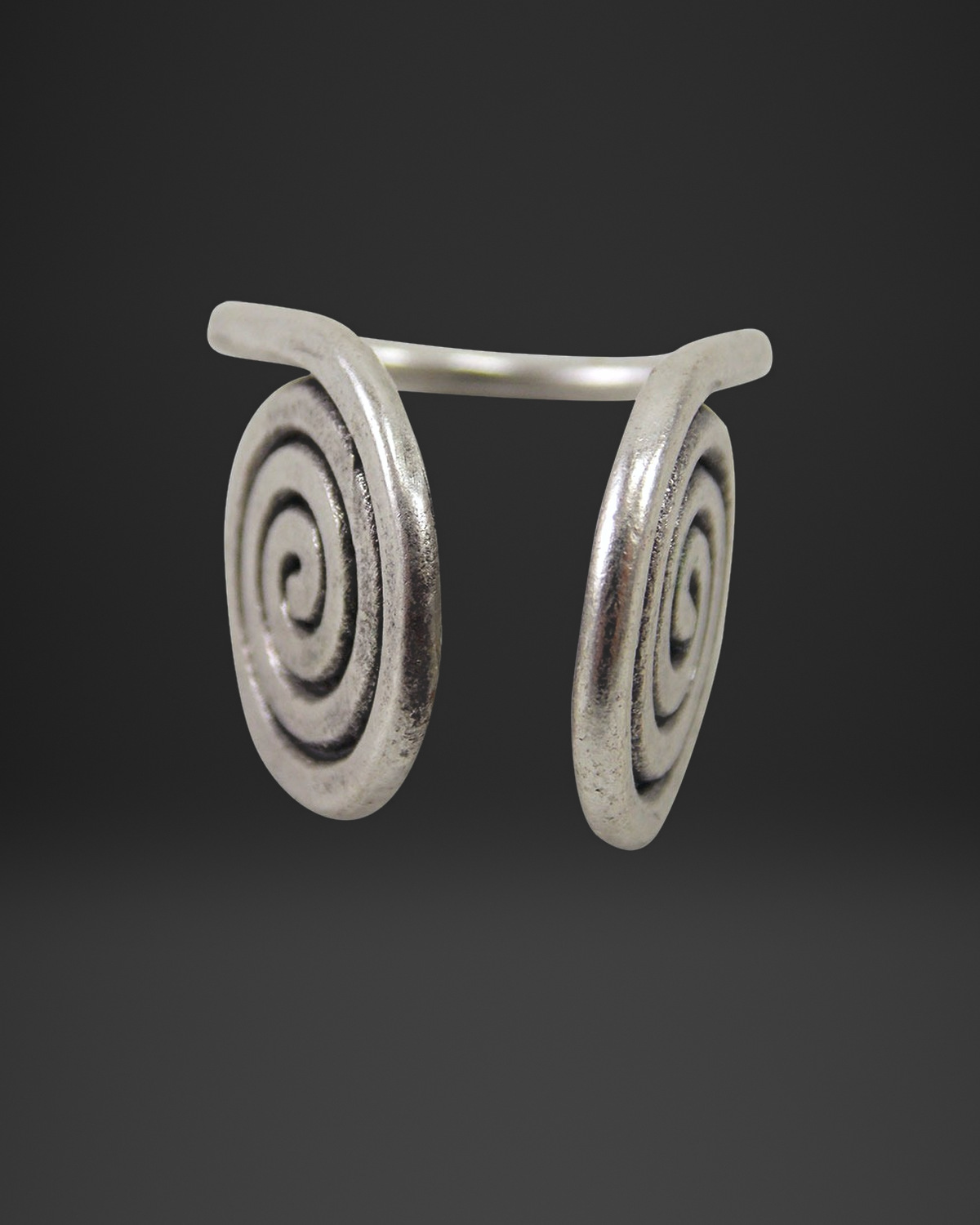 Twin Spiral Open Ring