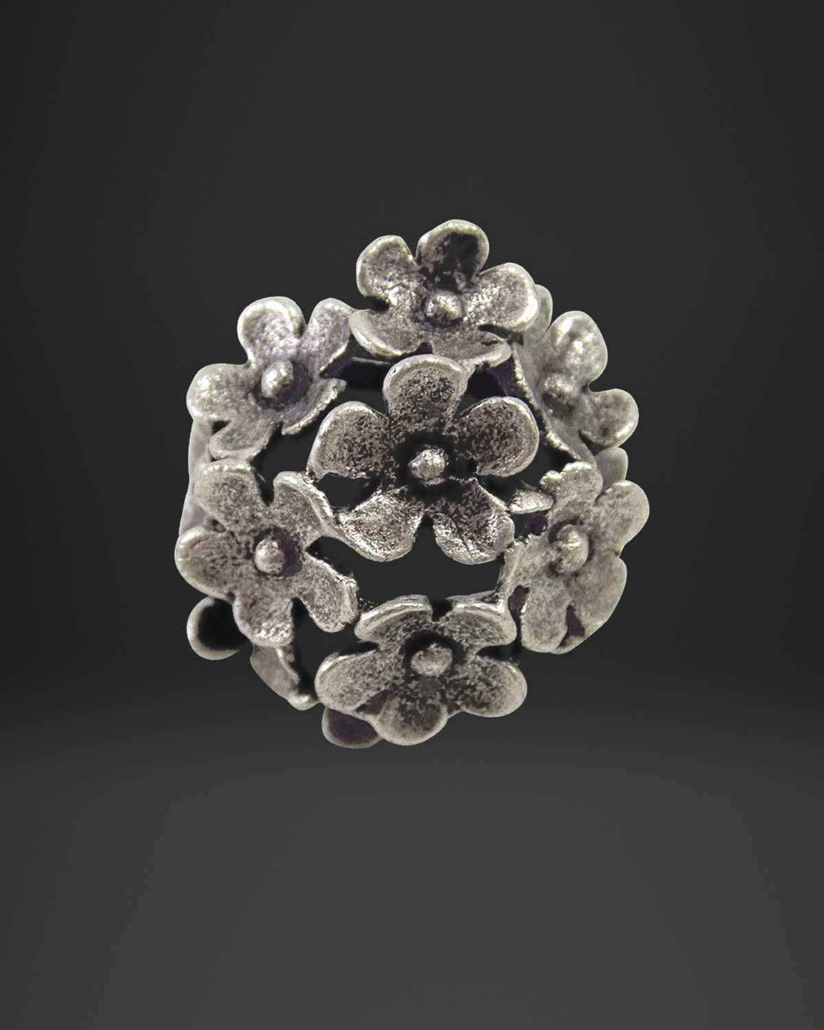 Forget-Me-Not Flower Cluster Ring