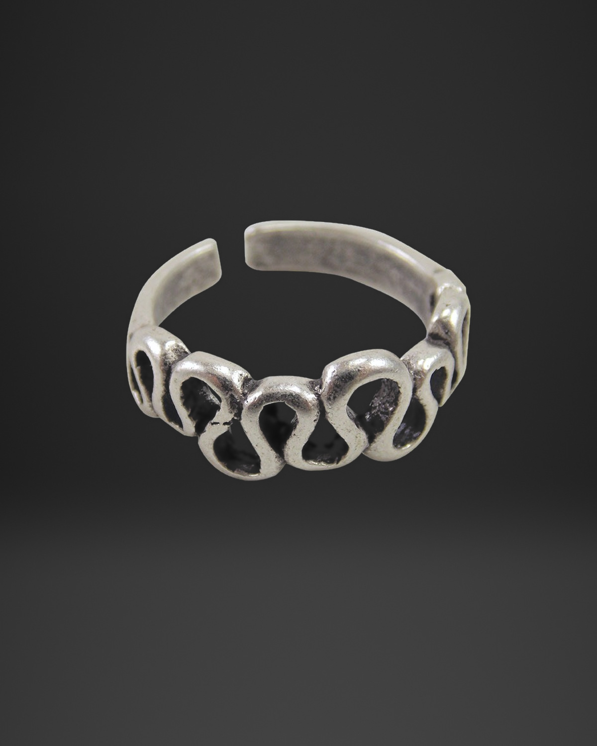 Wavy Loop Open Band Ring