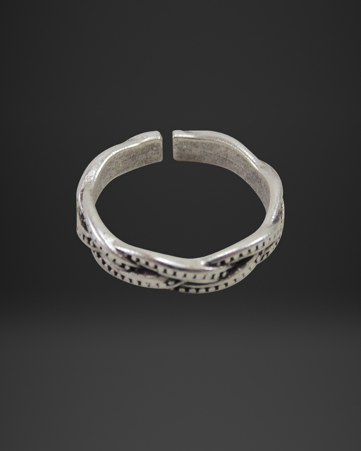 Slim Braided Stacking Ring