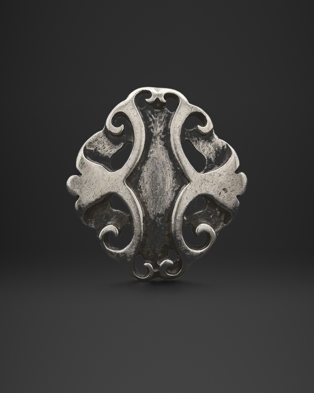 Baroque Scroll Openwork Ring