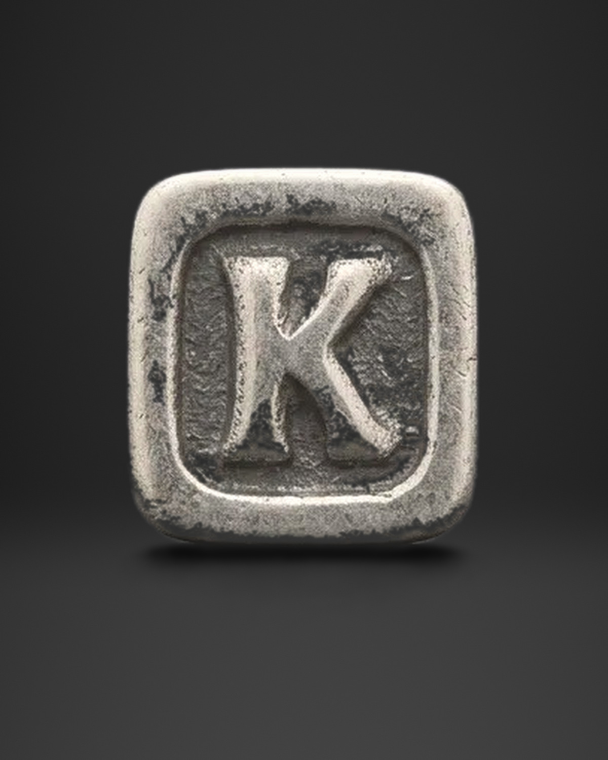 Letter K Initial Square Ring