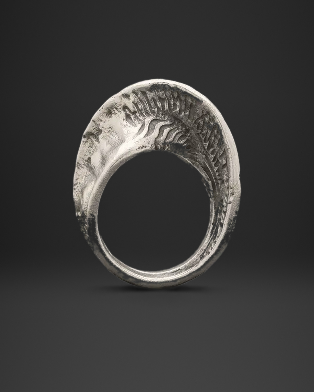 Sculpted Wave Shell Ring