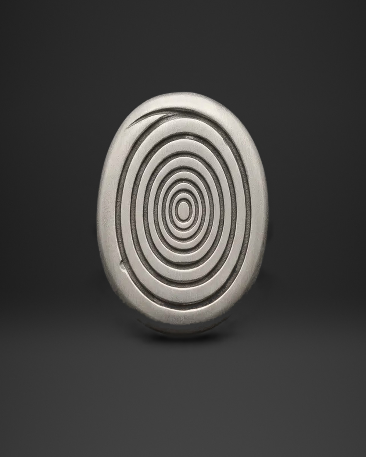 Concentric Oval Signet Ring