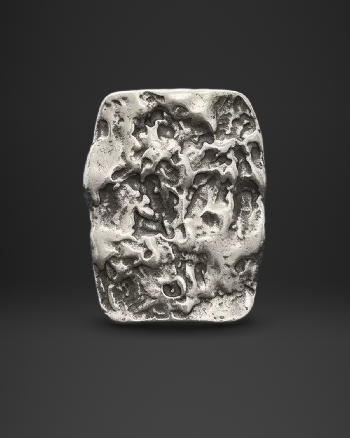 Lava Texture Rectangle Ring