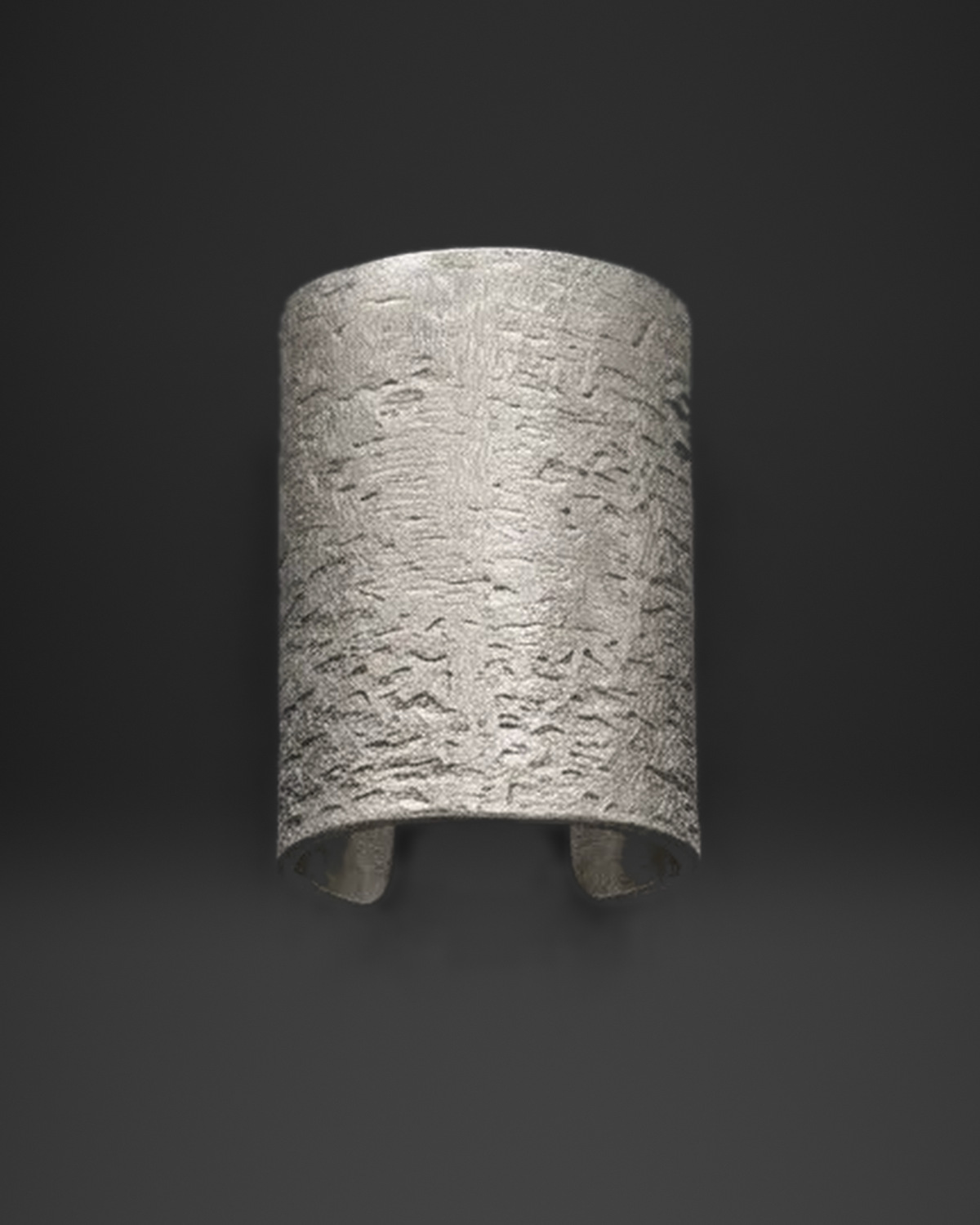 Brushed Bark Extra Wide Cuff Ring