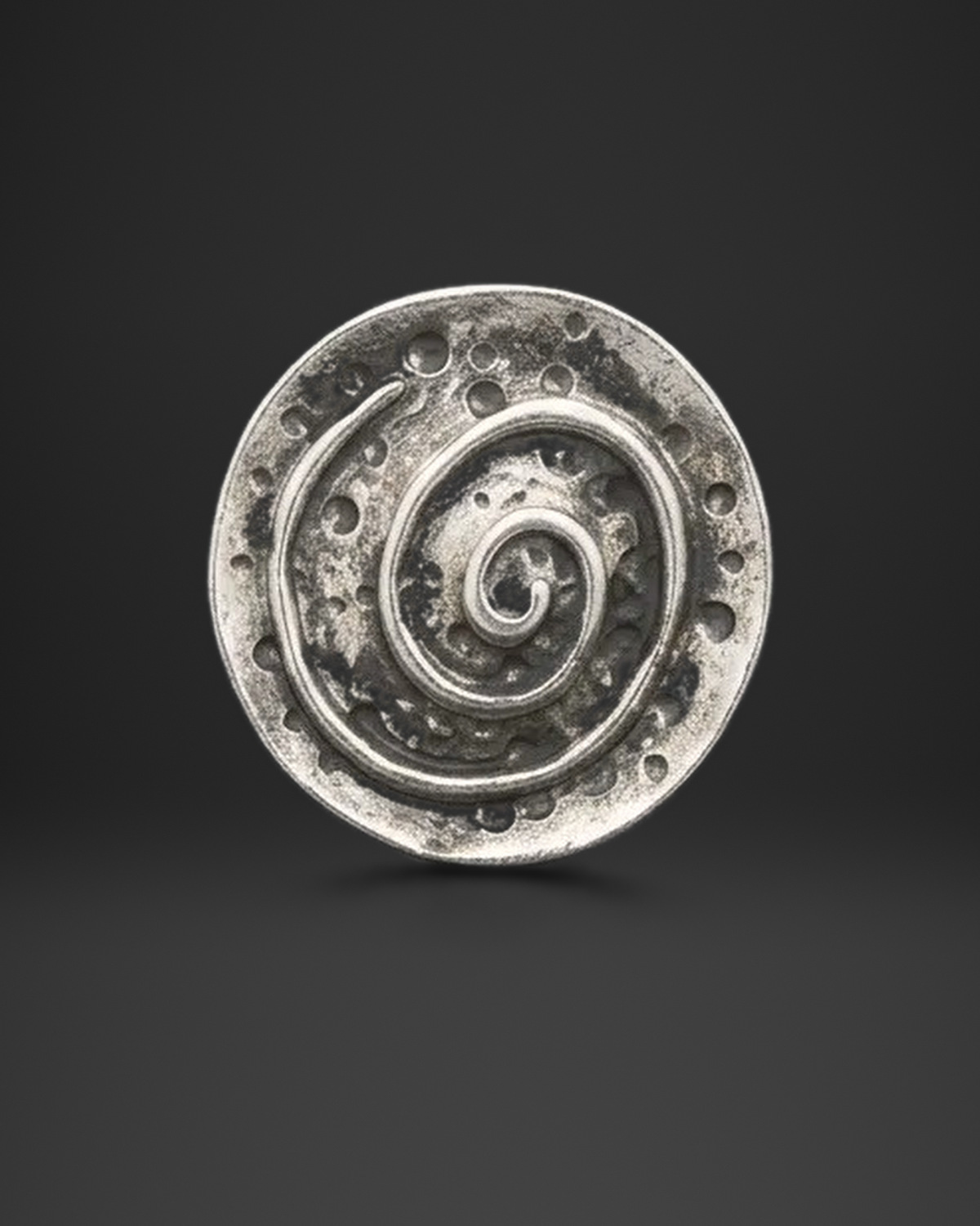 Rustic Wire Spiral Disc Ring