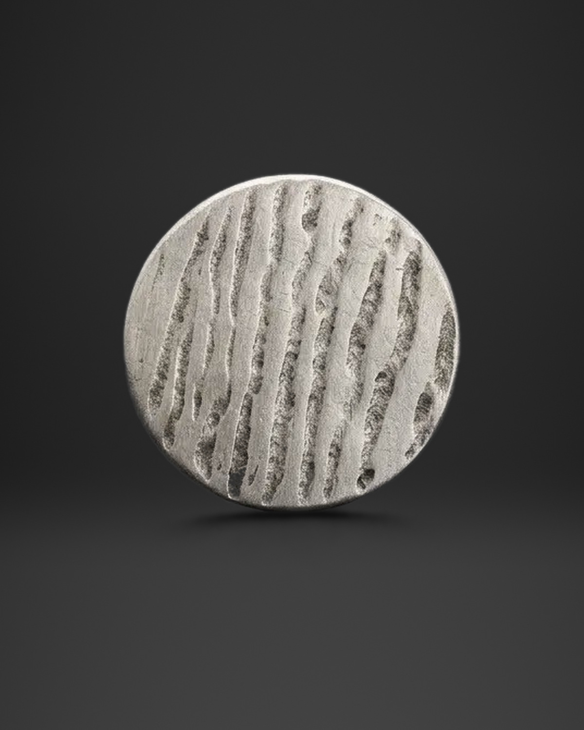 Bark Stripe Disc Ring