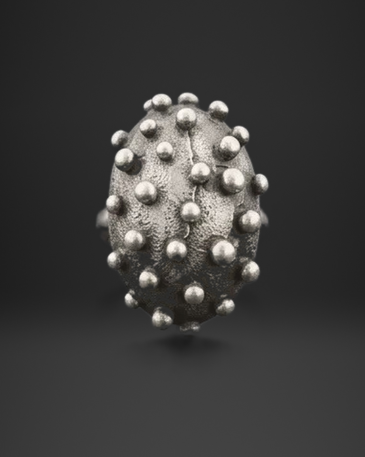 Studded Oval Dome Ring