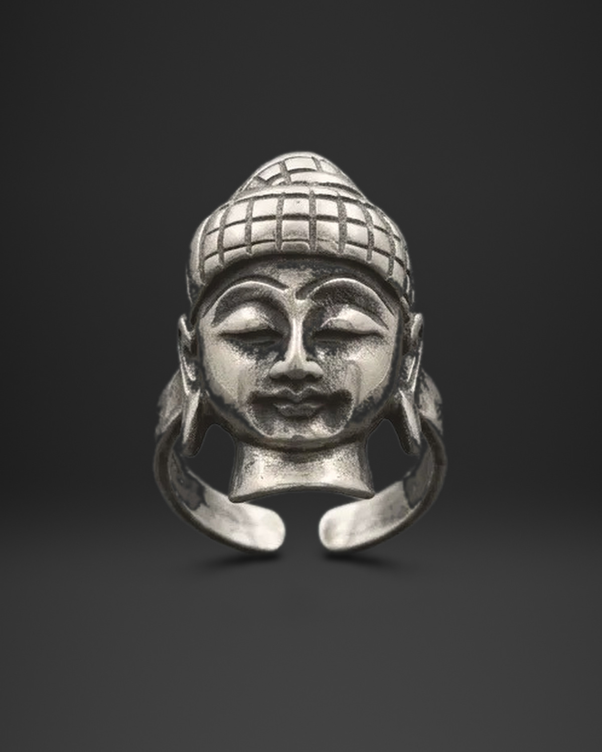 Buddha Head Open Ring