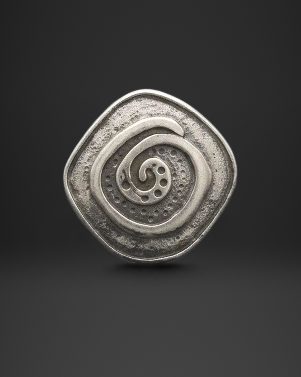 Rounded Square Spiral Ring