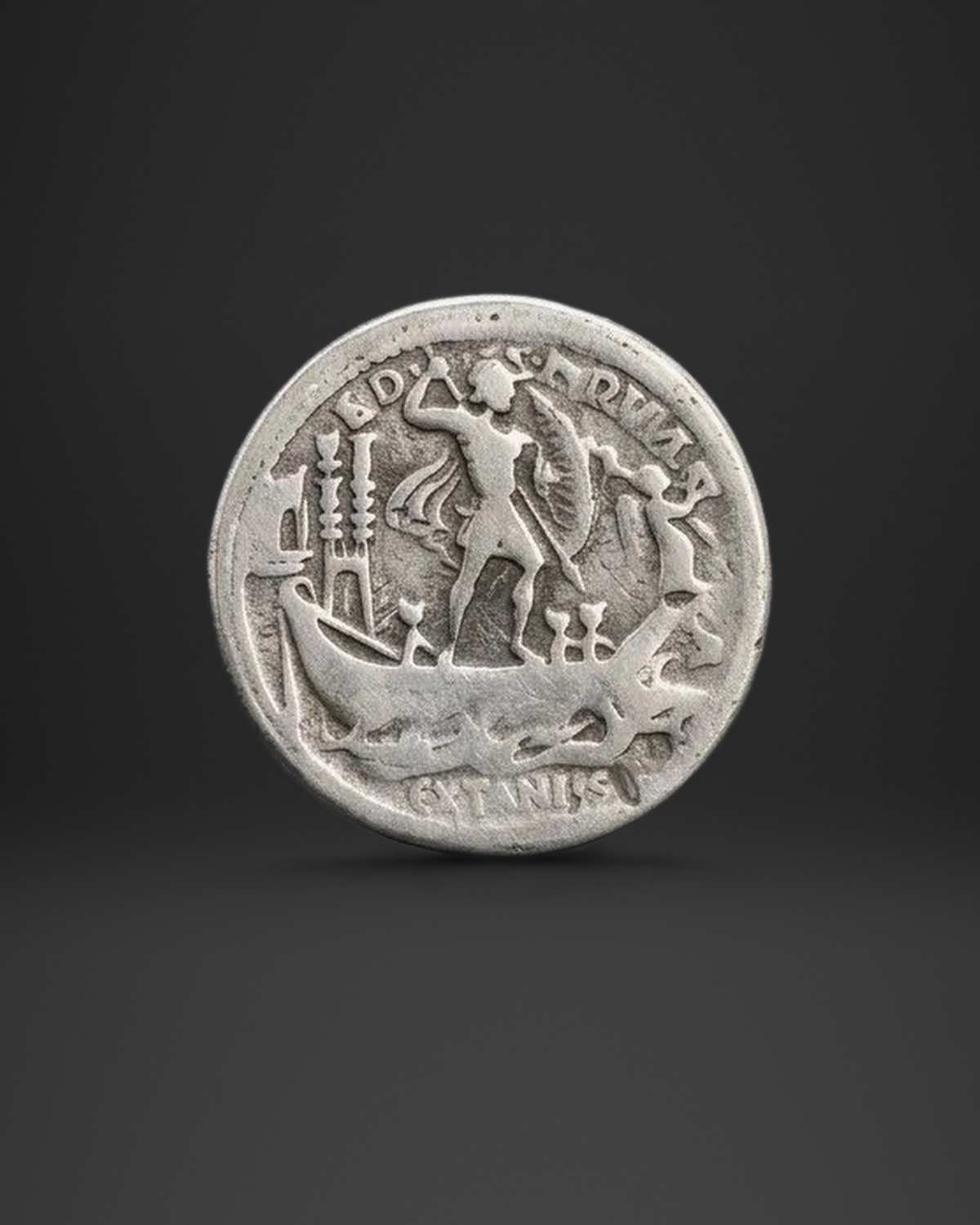 Ancient Ship Coin Ring
