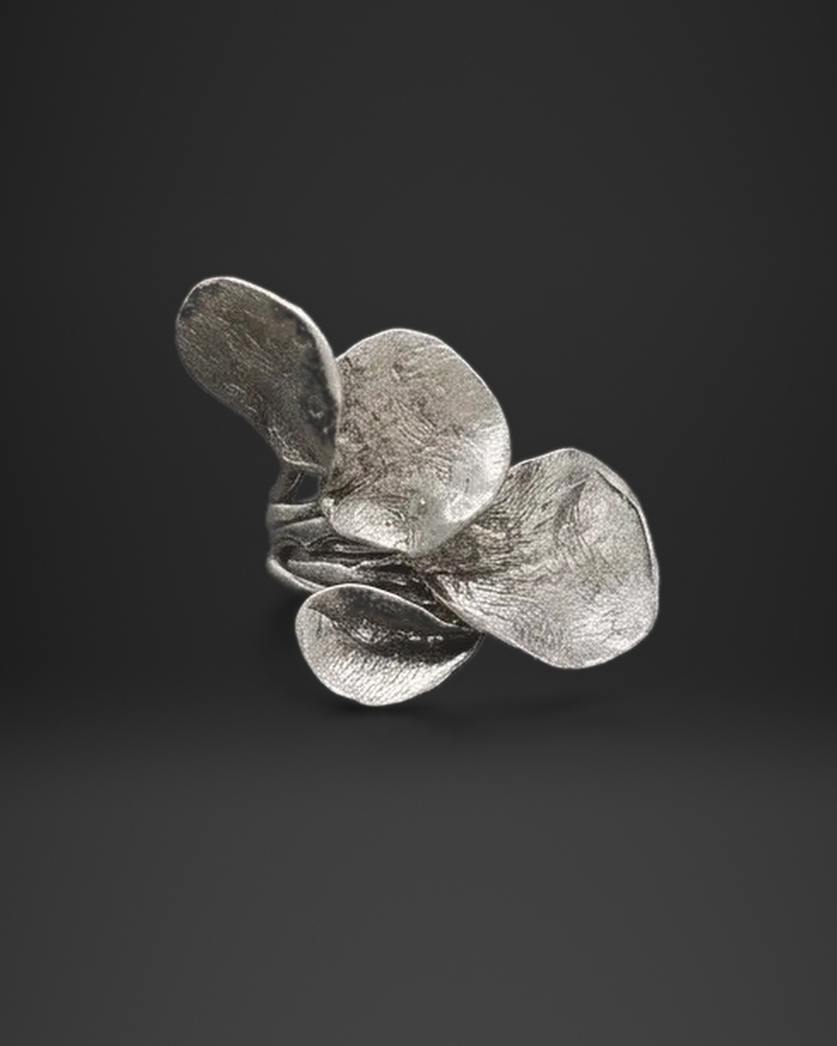 Organic Petal Cluster Ring
