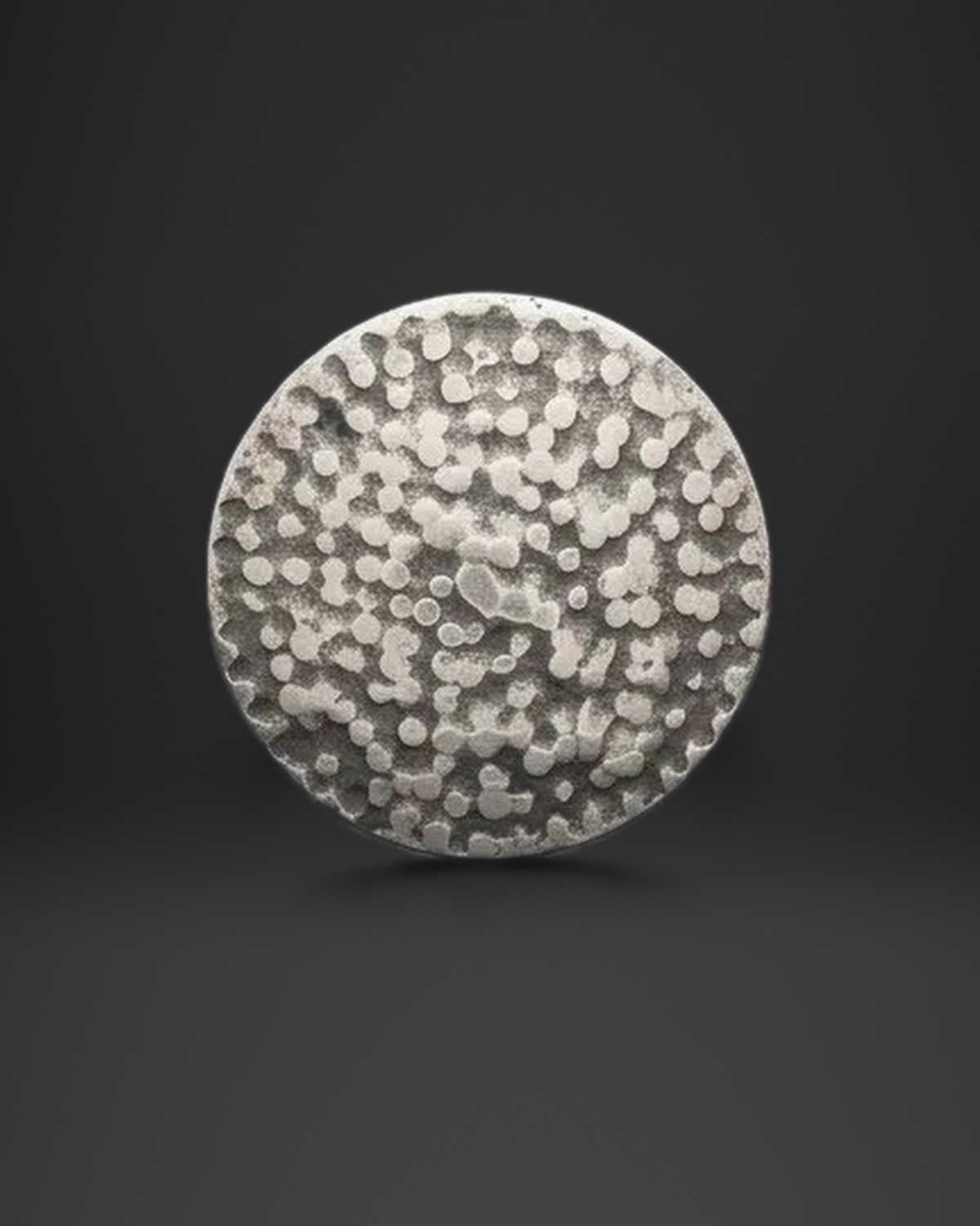 Bubbled Hammered Disc Ring