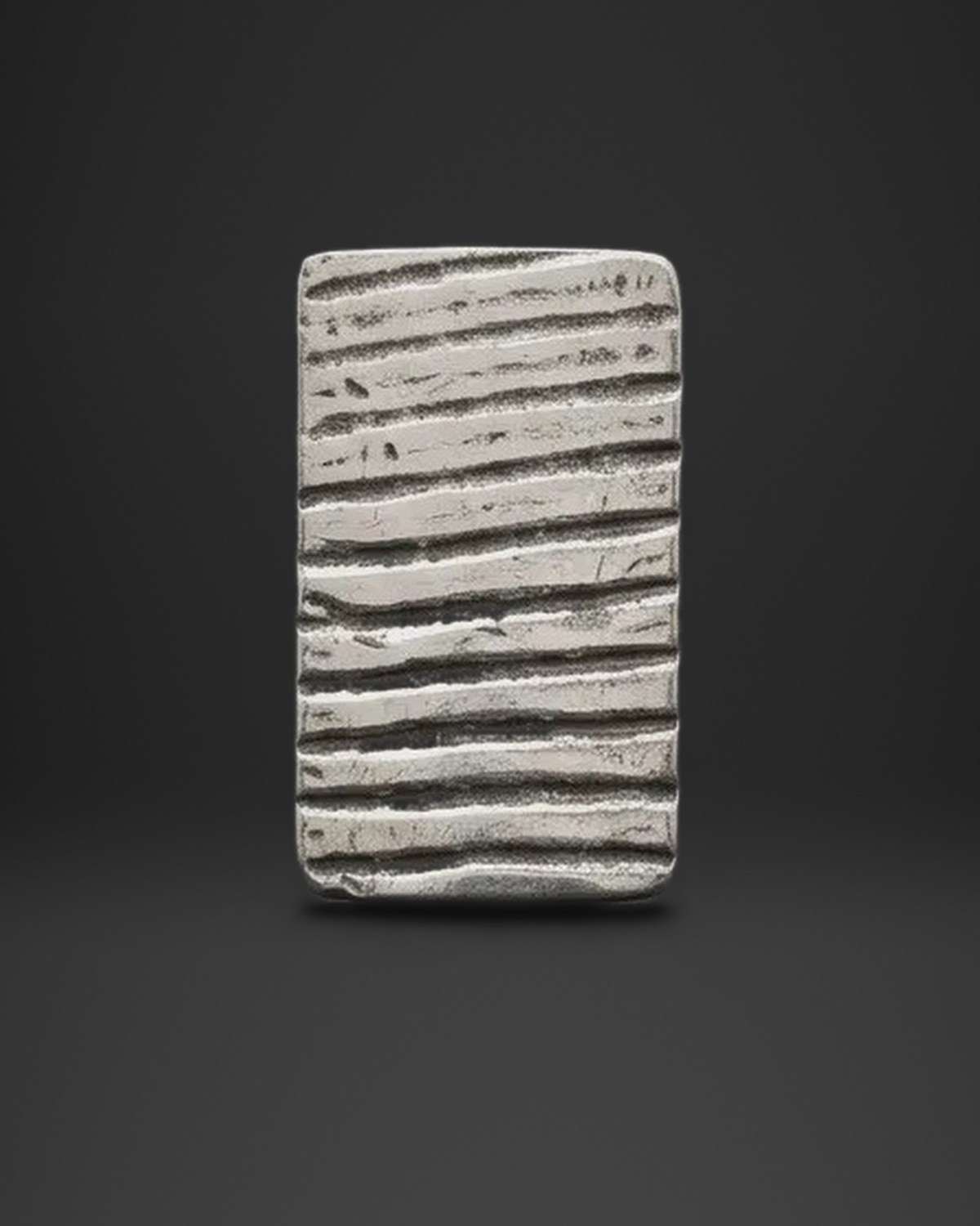 Wavy Ribbed Rectangle Ring