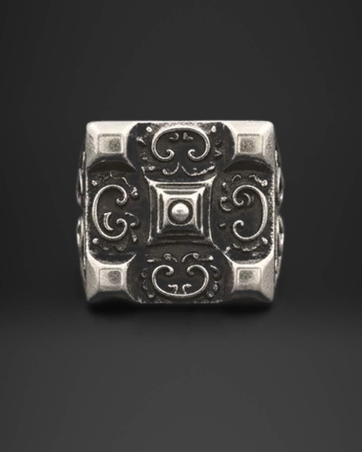 Ornate Square Signet Ring